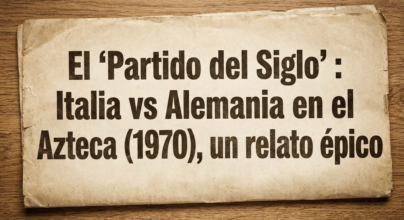 El “Partido del Siglo”: Italia vs Alemania en el Azteca (1970), un relato épico.